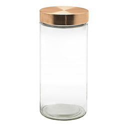 RECIPIENTE CILIND 2L TAPA ROSCA COBRE SELECTA. 27CM