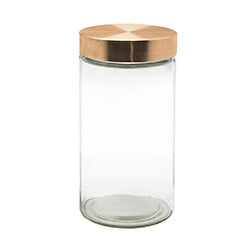 RECIPIENTE CILIND 1.8L TAPA ROSCA COBRE SELEC. 22CM