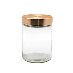RECIPIENTE CILIND 1.25L TAPA ROSCA COBRE SELEC. 17CM