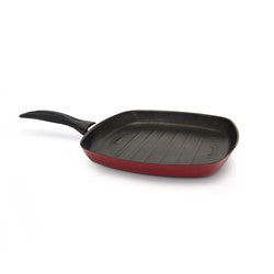 GRILL 27X27CM ACERO ESMALTADO ROJO VESUBIO ALGON