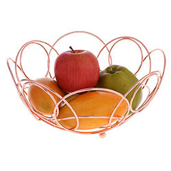 CESTA METAL DORADO CON ONDAS 25X12X13CM