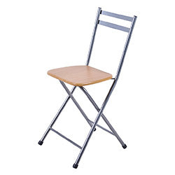 SILLA PLEGABLE ACERO Y MADERA 43.5X39X81.5CM