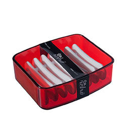 JABONERA 9*8*3CM PLASTICO ROJO TRANSP SPLASH COZA