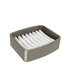 JABONERA 9*8*3CM PLASTICO SPLASH WARM GRAY