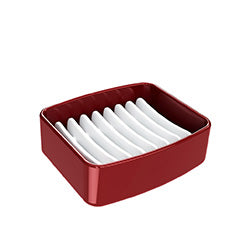 JABONERA PLASTICO SPLASH 9x8x3CM ROJO BOLD COZA