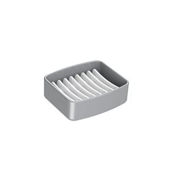 JABONERA PLASTICO SPLASH 9x8x3CM GRIS COZA
