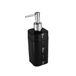 DISPENSADOR DE JABON PLASTICO NEGRO SPLASH COZA