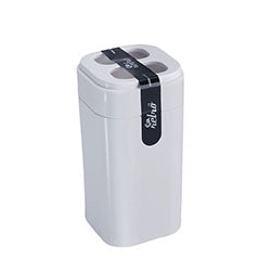 PORTA CEPILLO 6.5x6.5x12.7CM PLASTICO BLANCO COZA