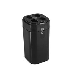 PORTA CEPILLO 6.5*6.5*12.7CM PLASTICO NEGRO COZA