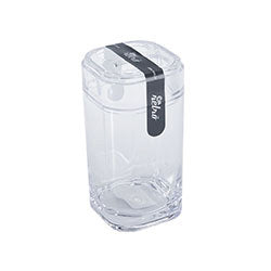 PORTA CEPILLO 6.5x6.5x12.7CM PLASTICO CRISTAL COZA