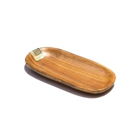 BANDEJA OVAL MADERA 27X12X2.5CM