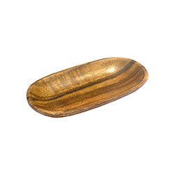 BANDEJA OVAL MADERA 20X10X2.5CM