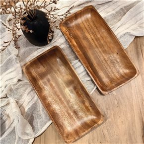 BANDEJA RECTANGULAR MADERA 30.4X15X4CM