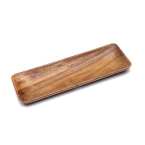 BANDEJA RECTANGULAR MADERA 33X11.5X2.5CM