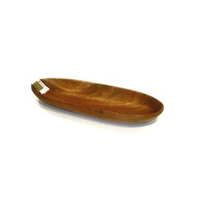 BANDEJA OVAL MADERA 40.6X13X5CM