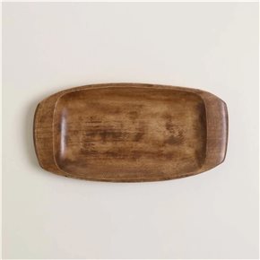 BANDEJA RECT. C/ MANGOS MADERA 30.5X15X2.5CM