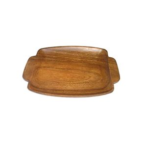 BANDEJA SEMI RECT.C/MANGOS MADERA 30.5X20X2.5CM