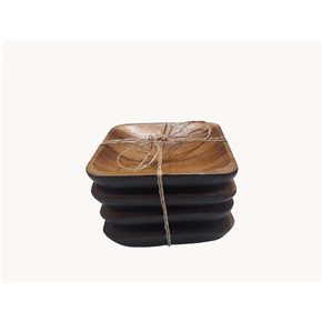 SETX4 COPETINERO NEGRO EXT 10X10X2.5CMS MAD ACAC.