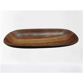 BANDEJA CANOA EXT COL NEGRO 27X13X2.5CM MAD ACACIA