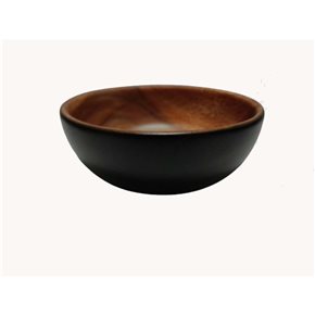 BOWL REDONDO EXT COLOR NEGRO 15DX5CM MADERA ACACIA