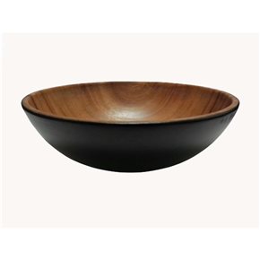 ENSALADERA RED EXT COL NEGRO 25DX8CM MADERA ACACIA