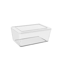 CAJA ORGANIZACIÓN PLASTICO CRISTAL 28x18x11CM