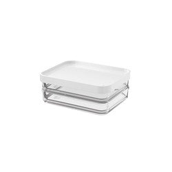 SET 2 RECIPIENTES 1 TAPA PLASTICO 280ML C/U BLANCO
