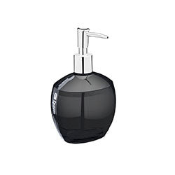 DISPENSADOR DE JABON PLASTICO NEGRO TRANSPARENTE SPOOM COZA
