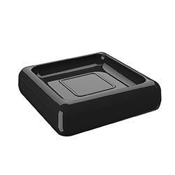 JABONERA PLASTICO CUBE 10x10x2.5CM NEGRO