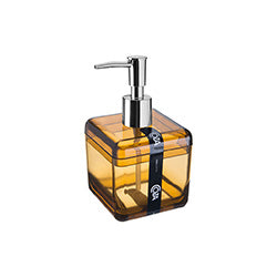 DISPENSADOR DE JABON PLASTICO CUBE 330ML MIEL