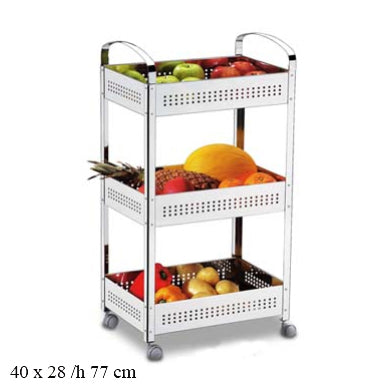 ORGANIZADOR - FRUTERA TRIMPLE BRINOX.  40X28X77CM