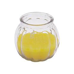 VELA CITRONELLA C/ VOTIVO TRANSPARENTE BOMBE.  D8/H7.5 CM