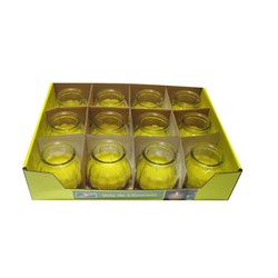 VELA CITRONELLA C/ VOTIVO TRANSPARENTE BOMBE.  D8/H7.5 CM