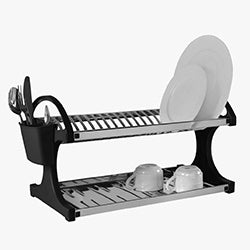 ESCURRIDOR CAP 20 PLATOS ACERO INOX. NEGRO BRINOX