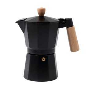 CAFETERA ITAL. ALUM 300ML 6T NEGRO  M/MAD VARENNA
