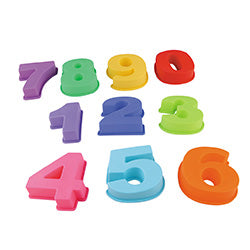 MOLDE 3D P/TORTAS NUMEROS SILICONA. 9X9X3CM