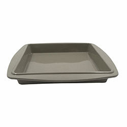 TARTERA CUADRADA SILICONA GRIS SELECTA. 28X28X3.5CM