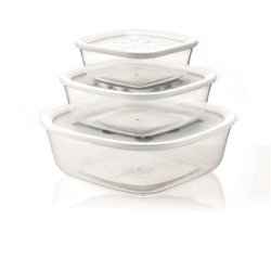 SET X3 CONTENEDORES C/TAPA BCA FORMECASA
