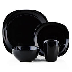 SET 16 PIEZAS STONEWARE D26.5-19.5-15/330ML QUADRO BLACK THOMSON