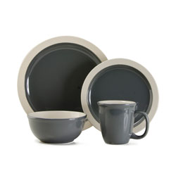 SET 16PZAS STONEWARE D28-21-15/420ML URBAN GRANITE
