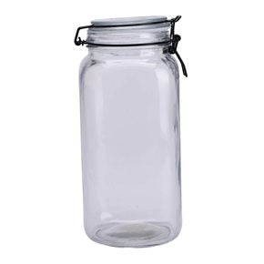 RECIPIENTE VIDRIO HERM. D11CM/2L TAPA BROCHE NEGRO