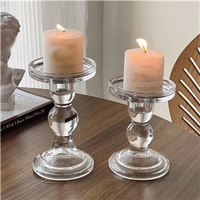 CANDELABRO VIDRIO D8.5/H11.5CM