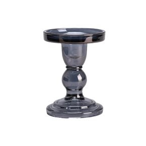 CANDELABRO VIDRIO D8.5/H11.5CM COLOR HUMO
