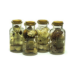 MIX DECORATIVO ESFERAS FLORES FRASCO 15X8 CM SELEC