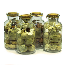 MIX DECORATIVO ESFERAS FLORES FCO 21X10 CM SELECTA