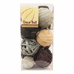 MIX DE ESFERAS DECORATIVAS DIF. TAMAÑOS GRIS/ CREMA