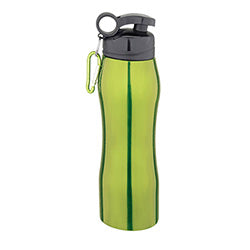 CARAMAÑOLA 750ML ACERO C/ MOSQUETON VERDE