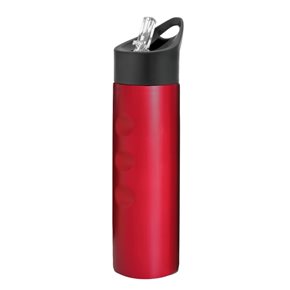 BOTELLA DEPORTIVA 750ML ACERO INOXIDABLE ROJA MATE