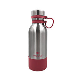 BOTELLA A.INOX 500ML D/PARED SILICONA FUCSIA MOBBY