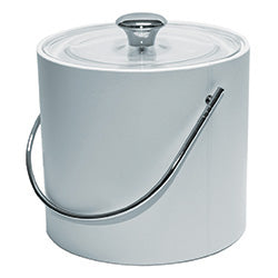 HIELERA 1.5LTS REDONDA SIMIL CUERO BLANCO SELECTA